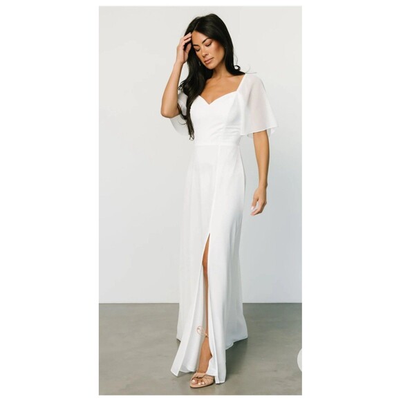 BALTIC BORN Sierra Sweetheart Maxi Dress Medium White NEW Wedding Bride Formal - Picture 8 of 13